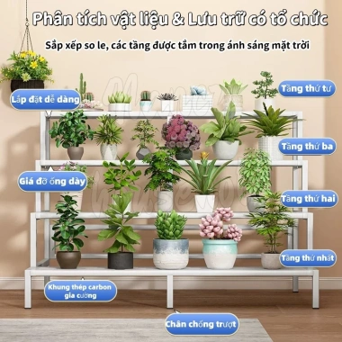 Kệ Để Chậu Hoa 2/3 Tầng Bậc Thang - Trưng Bày Cây Ban Công, Sân Vườn, Giá 267.900₫ 2