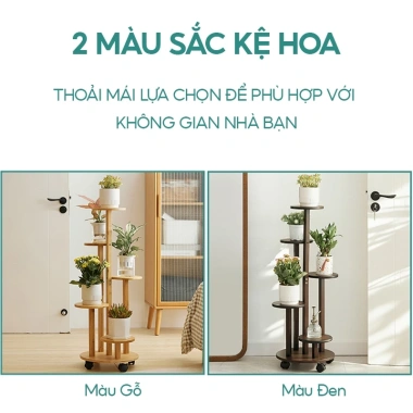 Kệ Để Chậu Hoa KORESMART 5 Tầng Gỗ Cao Cấp - Bánh Xe Di Chuyển, Giá Ưu Đãi 550k 9 Kệ Để Chậu Hoa KORESMART 5 Tầng Gỗ Cao Cấp - Bánh Xe Di Chuyển, Giá Ưu Đãi 550k 9