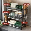 Kệ Để Chén Bát 3 Tầng Thép Carbon Chống Gỉ Giá Úp Thông Minh Khay Thoát Nước 129.000đ 9