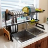 Kệ Để Chén Đĩa Thông Minh Bồn Rửa Bát 85cm Phủ 6 Lớp Sơn Đen Tĩnh Điện Giá 250.000₫ 2
