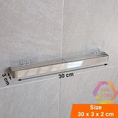 Kệ để dao inox 304 dán tường - Hộp 3 khay cao cấp, chịu lực 5kg, giá 58.000₫ 2 Kệ để dao inox 304 dán tường - Hộp 3 khay cao cấp, chịu lực 5kg, giá 58.000₫ 2