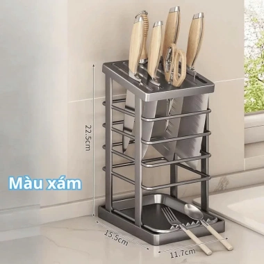 Kệ để dao kéo inox không han rỉ, khay hứng nước, kệ bếp Bigreen - 129.000₫