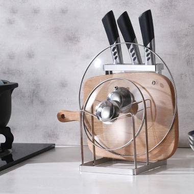 Kệ Để Dao Thớt Đa Năng Inox 304 Giá Treo Nắp Nồi Bền Chắc Không Gỉ Giá 125k