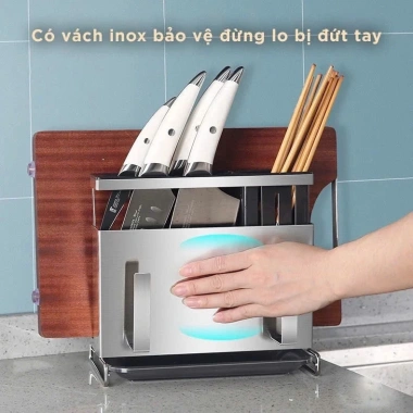 Kệ Để Dao Thớt Inox 304 Cao Cấp Dán Tường – Kháng Khuẩn, Chất Lượng Đức, Dễ Lắp Đặt, Tiết Kiệm Không Gian, Giá 239.000₫ Giảm Giá Đặc Biệt