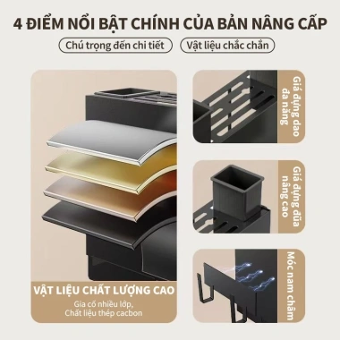 Kệ Để Dao Thớt Inox 304 Treo Tường Thoát Nước Chống Gỉ Tiết Kiệm Không Gian - 199.000 VND 6 Kệ Để Dao Thớt Inox 304 Treo Tường Thoát Nước Chống Gỉ Tiết Kiệm Không Gian - 199.000 VND 6