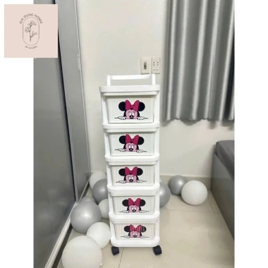 Kệ Để Đồ 3-5 Tầng Bánh Xe - Giá Đựng Đồ Spa, Văn Phòng, Bỉm Sữa, 215.000 VND 8