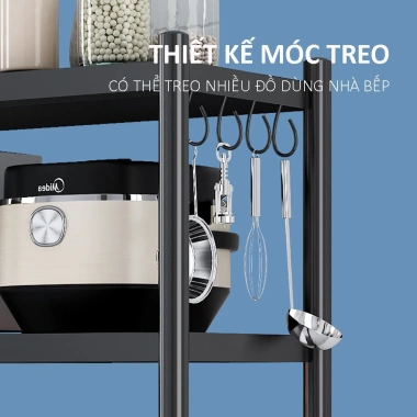 Kệ để đồ bếp đa năng sơn tĩnh điện, chắc chắn, tiện lợi cho lò vi sóng - Giá chỉ 309.000₫