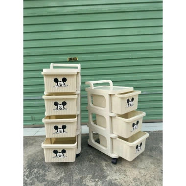 Kệ để đồ đa năng Yami New 5.288 tay cầm đẩy tiện lợi, ngăn kéo bánh xe, chỉ 72.000₫