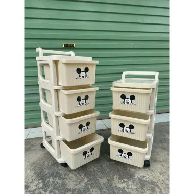 Kệ để đồ đa năng Yami New 5.288 tay cầm đẩy tiện lợi, ngăn kéo bánh xe, chỉ 72.000₫