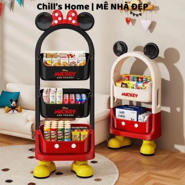 Kệ Để Đồ Mickey 2-3 Tầng Nhựa PP Dày Dặn, Chắc Chắn, In Hình Mickey - Giá 620k