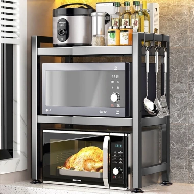 Kệ Để Đồ Nhà Bếp Đa Năng 2/3 Tầng Điều Chỉnh Kích Thước, Phù Hợp Lò Vi Sóng, Bảo Hành 12 Tháng - Giá 219.000₫