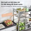 Kệ để đồ nhà bếp inox 100% - Giỏ trái cây, rau củ, cất nồi cơm điện & lò vi sóng, giảm 23% 6