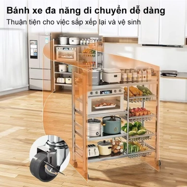 Kệ để đồ nhà bếp inox 100% - Giỏ trái cây, rau củ, cất nồi cơm điện & lò vi sóng, giảm 23% 8 Kệ để đồ nhà bếp inox 100% - Giỏ trái cây, rau củ, cất nồi cơm điện & lò vi sóng, giảm 23% 8