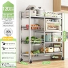 Kệ để đồ nhà bếp inox 100% - Giỏ trái cây, rau củ, cất nồi cơm điện & lò vi sóng, giảm 23% 10