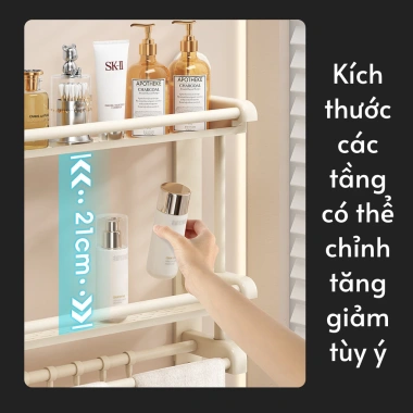 Kệ để đồ nhà tắm đa năng 2 tầng hút chân không – Thép mạ kẽm không gỉ, đựng đồ cao cấp, Giá ưu đãi 284,000₫ đặt mua ngay