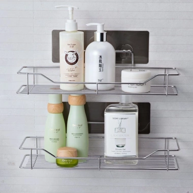 Kệ để đồ nhà tắm dán tường OENON Inox cao cấp Beecook – Giá 45.000 VND, sang trọng, tiện lợi