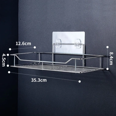Kệ để đồ nhà tắm dán tường OENON Inox cao cấp Beecook – Giá 45.000 VND, sang trọng, tiện lợi