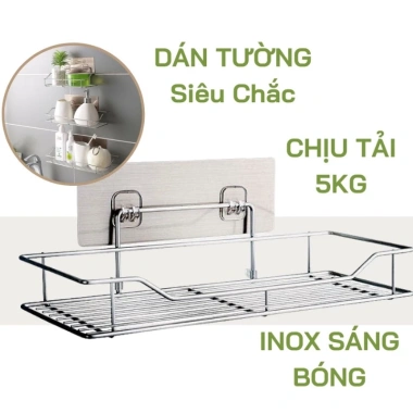Kệ để đồ nhà tắm dán tường OENON Inox cao cấp Beecook – Giá 45.000 VND, sang trọng, tiện lợi