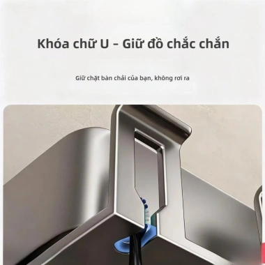Kệ để đồ nhà tắm treo tường không cần khoan – Máy sấy tóc, bàn chải, 209.500₫