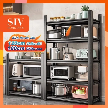 Kệ Để Đồ SIV đa năng 4/5 tầng 60-120cm - Đựng nồi cơm, lò nướng, tiết kiệm không gian - 858.000₫