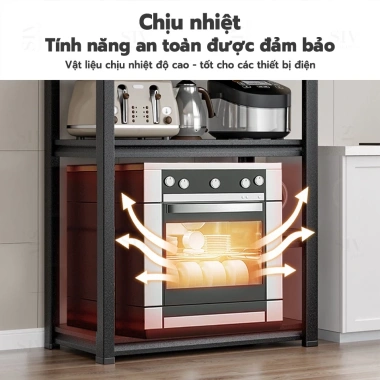 Kệ Để Đồ SIV đa năng 4/5 tầng 60-120cm - Đựng nồi cơm, lò nướng, tiết kiệm không gian - 858.000₫
