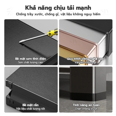 Kệ Để Đồ SIV đa năng 4/5 tầng 60-120cm - Đựng nồi cơm, lò nướng, tiết kiệm không gian - 858.000₫