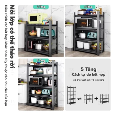 Kệ Để Đồ SIV đa năng 4/5 tầng 60-120cm - Đựng nồi cơm, lò nướng, tiết kiệm không gian - 858.000₫ 9 Kệ Để Đồ SIV đa năng 4/5 tầng 60-120cm - Đựng nồi cơm, lò nướng, tiết kiệm không gian - 858.000₫ 9