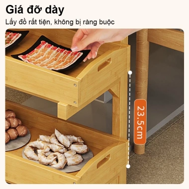 Kệ Để Đồ và Trái Cây Đa Năng Giá 524k - Thiết Kế Mở, Trang Trí Nhà Bếp, Trưng Bày Cửa Hàng 9