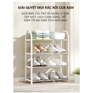 Kệ Để Giày Dép 4 Tầng Tháo Lắp Đa Năng - Tiết Kiệm Không Gian, Giữ Form Giày Đẹp 3
