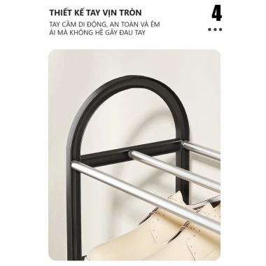 Kệ Để Giày Dép 4 Tầng Tháo Lắp Đa Năng - Tiết Kiệm Không Gian, Giữ Form Giày Đẹp 7