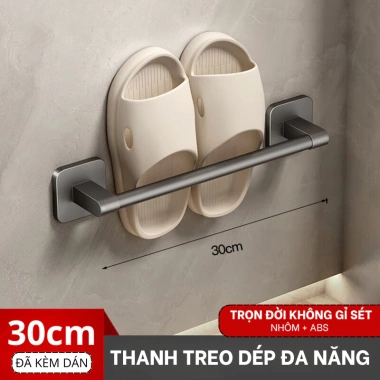 Kệ Để Giày Dép Nhôm Hợp Kim Không Khoan - Giá 29.000 VNĐ, Dán Tường Cho Dép Tắm