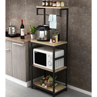 Kệ để lò sông đa năng 4 tầng HG04T: Khung thép và Gỗ MDF cao cấp, giảm giá 20% 4