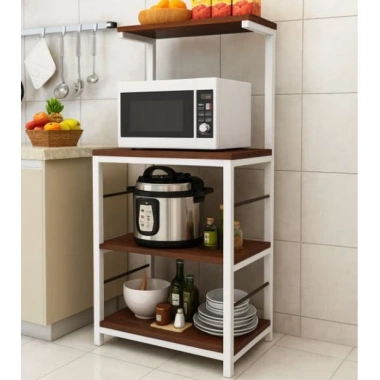 Kệ để lò sông đa năng 4 tầng HG04T: Khung thép và Gỗ MDF cao cấp, giảm giá 20% 6
