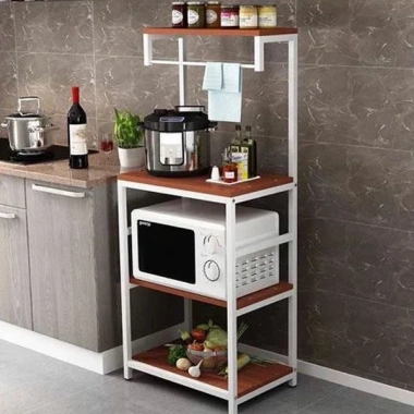 Kệ để lò sông đa năng 4 tầng HG04T: Khung thép và Gỗ MDF cao cấp, giảm giá 20% 7