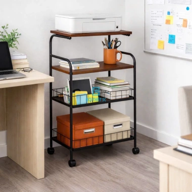 Kệ để lò vi sóng 3-5 tầng khung sắt tĩnh điện lắp ráp thông minh - Giá 250.000 VND 3