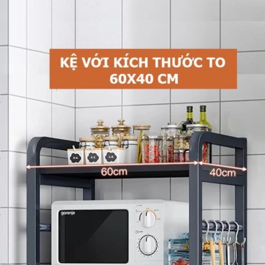 Kệ để lò vi sóng 3-5 tầng khung sắt tĩnh điện lắp ráp thông minh - Giá 250.000 VND 6