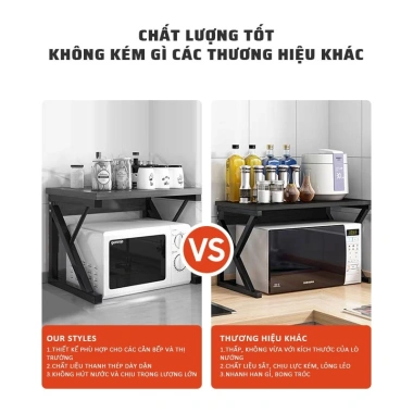 Kệ Để Lò Vi Sóng Chân Chữ K Bền Đẹp Đa Năng – Giá 149.000, Giải Pháp Gọn Gàng Cho Căn Bếp