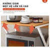 Kệ Đế Lò Vi Sóng Chân Chữ K Gỗ Đẹp – Tiết Kiệm Không Gian, Khung Thép Chắc Chắn, Giá 149.000₫ 4
