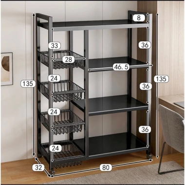 Kệ Để Lò Vi Sóng Khung Thép Sơn Tĩnh Điện Cao Cấp Giá Ưu Đãi 459.000₫