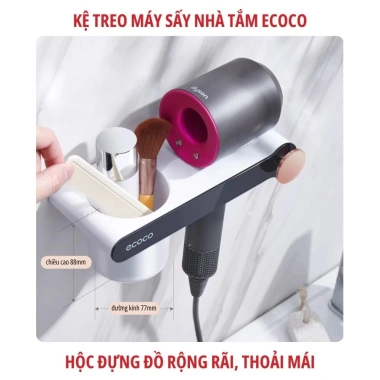 Kệ để máy sấy tóc dán tường Ecoco 2.207-2.208 - Giá 75.600đ, giảm ngay