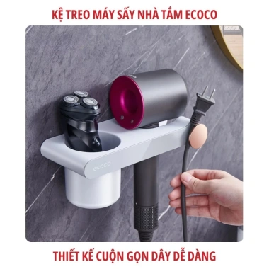 Kệ để máy sấy tóc dán tường Ecoco 2.207-2.208 - Giá 75.600đ, giảm ngay