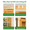 Kệ Để Sách Tre Tự Nhiên Đa Năng LACCOHUG Trưng Bày và Kệ Bếp Giảm Giá 475k 5