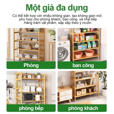 Kệ Để Sách Tre Tự Nhiên Đa Năng LACCOHUG Trưng Bày và Kệ Bếp Giảm Giá 475k