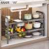 Kệ Để Xoong Nồi Chảo Gầm Bếp Ga và Giỏ Đựng Đồ Tiện Lợi - Giá 169.000đ