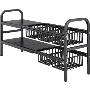Kệ Để Xoong Nồi Chảo Gầm Bếp Ga và Giỏ Đựng Đồ Tiện Lợi - Giá 169.000đ