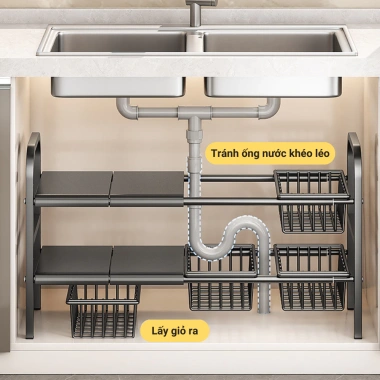 Kệ Để Xoong Nồi Chảo Gầm Bếp, Giỏ Đựng Tiện Lợi, Giá chỉ 155.000 đồng – Giảm tới 46% 3