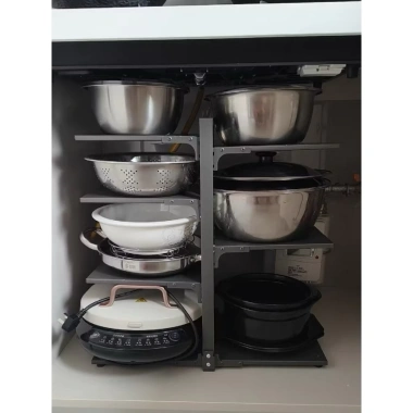 Kệ để xoong nồi đa năng 3-4-7 tầng thép không rỉ, tải 5kg, chiều cao thay đổi - 115k 2 Kệ để xoong nồi đa năng 3-4-7 tầng thép không rỉ, tải 5kg, chiều cao thay đổi - 115k 2