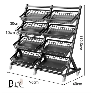 Kệ Decor Đa Năng Nhiều Tầng Bánh Xe Di Chuyển - Giỏ To, Giá Giảm 1.299.000₫