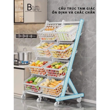 Kệ Decor Đa Năng Nhiều Tầng Bánh Xe Di Chuyển - Tiện Lợi, Giá Giảm 350k