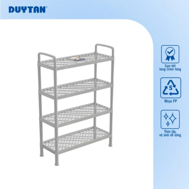 Kệ Dép Lưới 1.483 Duy Tân 4 Tầng - Giày Dép Gọn Gàng, Tiết Kiệm Không Gian